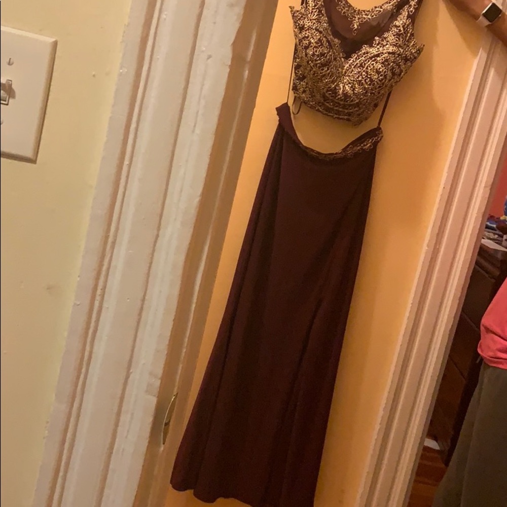 Burgundy dress